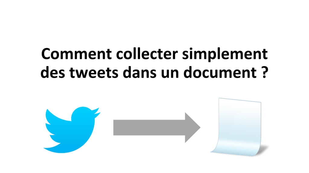 Comment collecter simplement des tweets dans un document