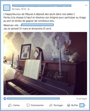 Un exemple de publication teasing dans un événement Facebook (numéro 2)