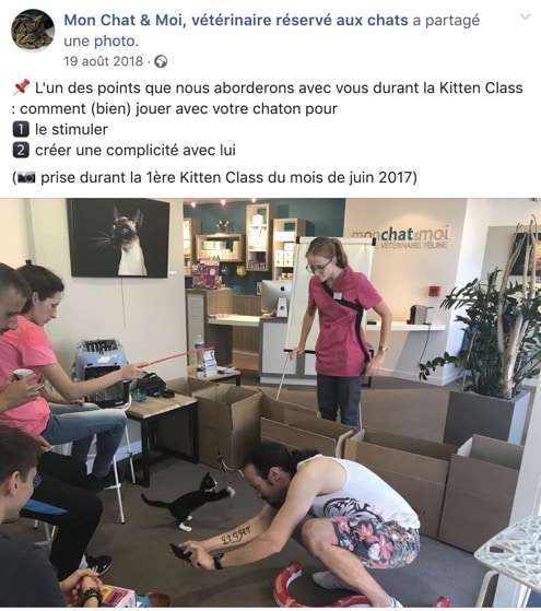 Un exemple de publication teasing dans un événement Facebook