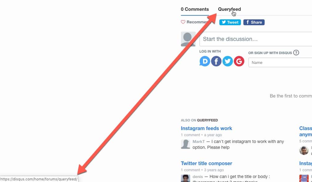 Trouver le nom d'utilisateur Disqus pour créer le flux des commentaires d'un site spécifique