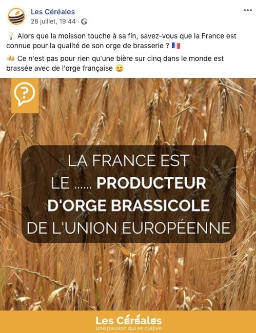 Exemple d'un jeu concours Facebook de type "phrase à trou"