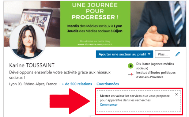 Exemple pour valoriser vos compétences sur votre profil Linkedin 