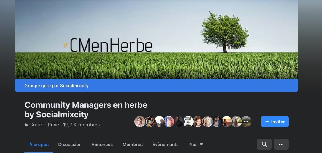 Exemple de groupe Facebook : CM en herbe