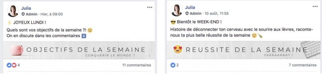 Exemple de questions régulières à poser à sa communauté dans un groupe Facebook 