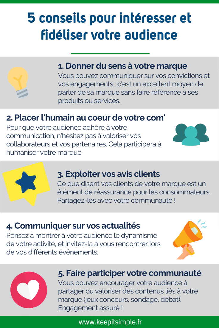 5 conseils pour intéresser et fidéliser votre audiences sur les réseaux sociaux