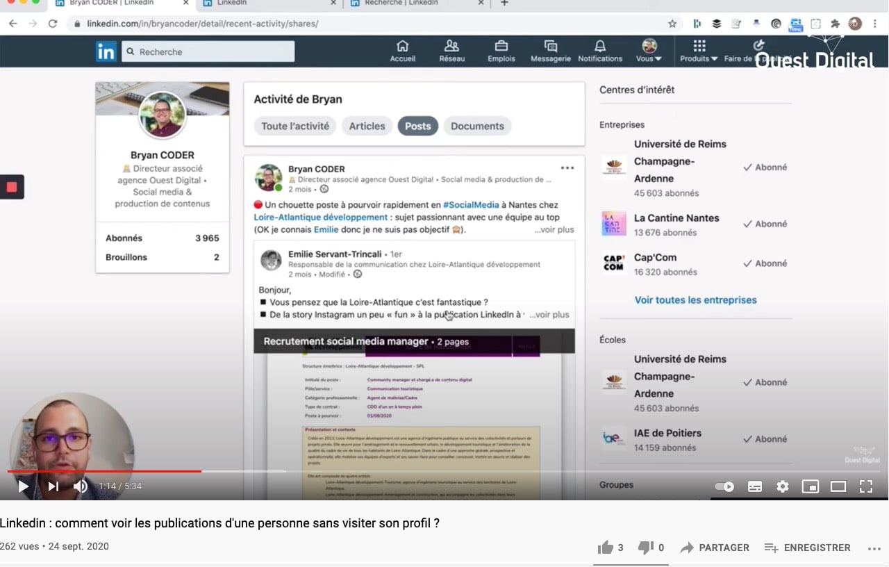 Exemple d'une marque qui propose des tutoriels sur les réseaux sociaux (Youtube)