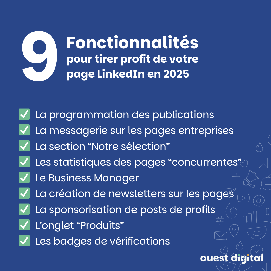 9 fonctionnalités pour tirer profit de votre page LinkedIn en 2025 1