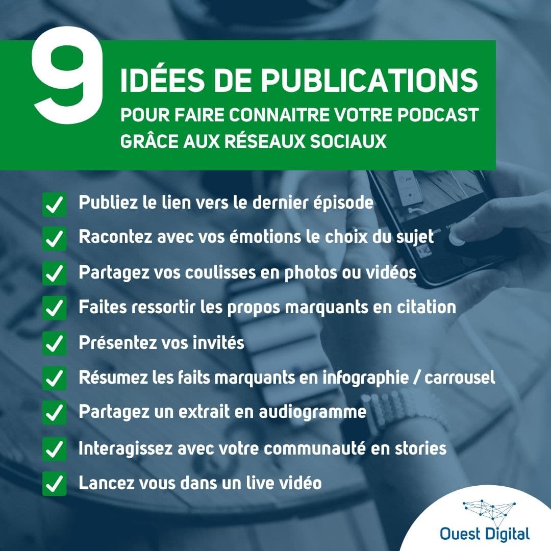 9 idées de publications pour faire connaitre votre podcast grâce aux réseaux sociaux