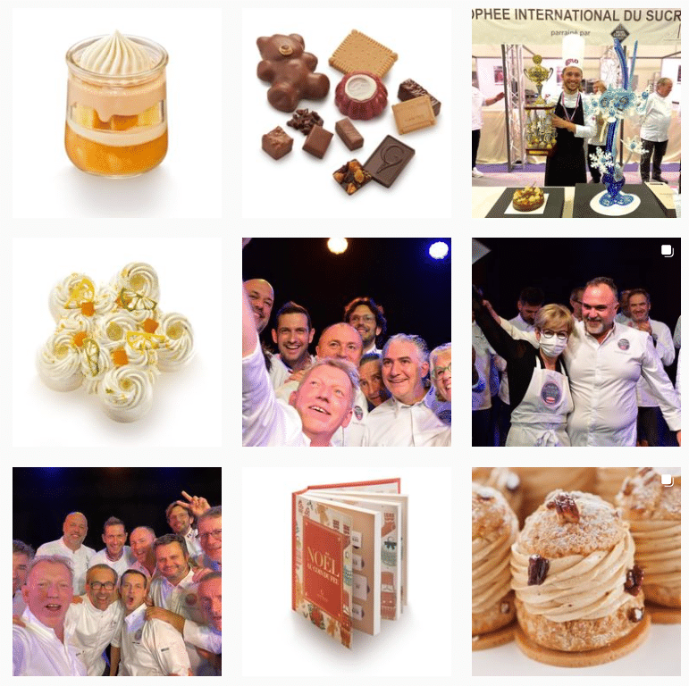Exemple de feed Instagarm du chocolatier Nantais Vincent Guerlais