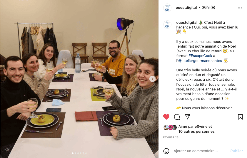 Exemple de carrousel Instagram Ouest Digital