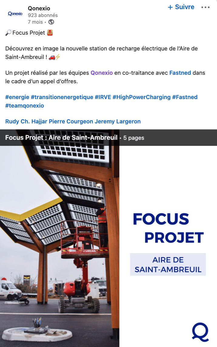 Exemple Publication Focus projet Marque Employeur