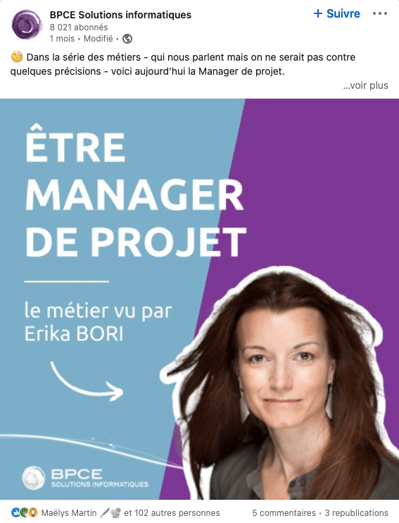 Exemple de carrousel Linkedin qui joue sur la couleur