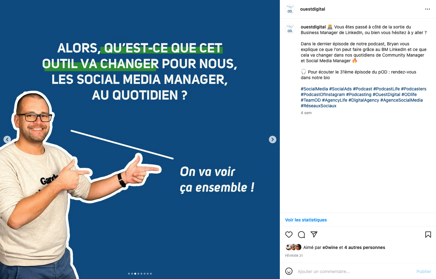 Exemple de carrousel Instagram Storytelling