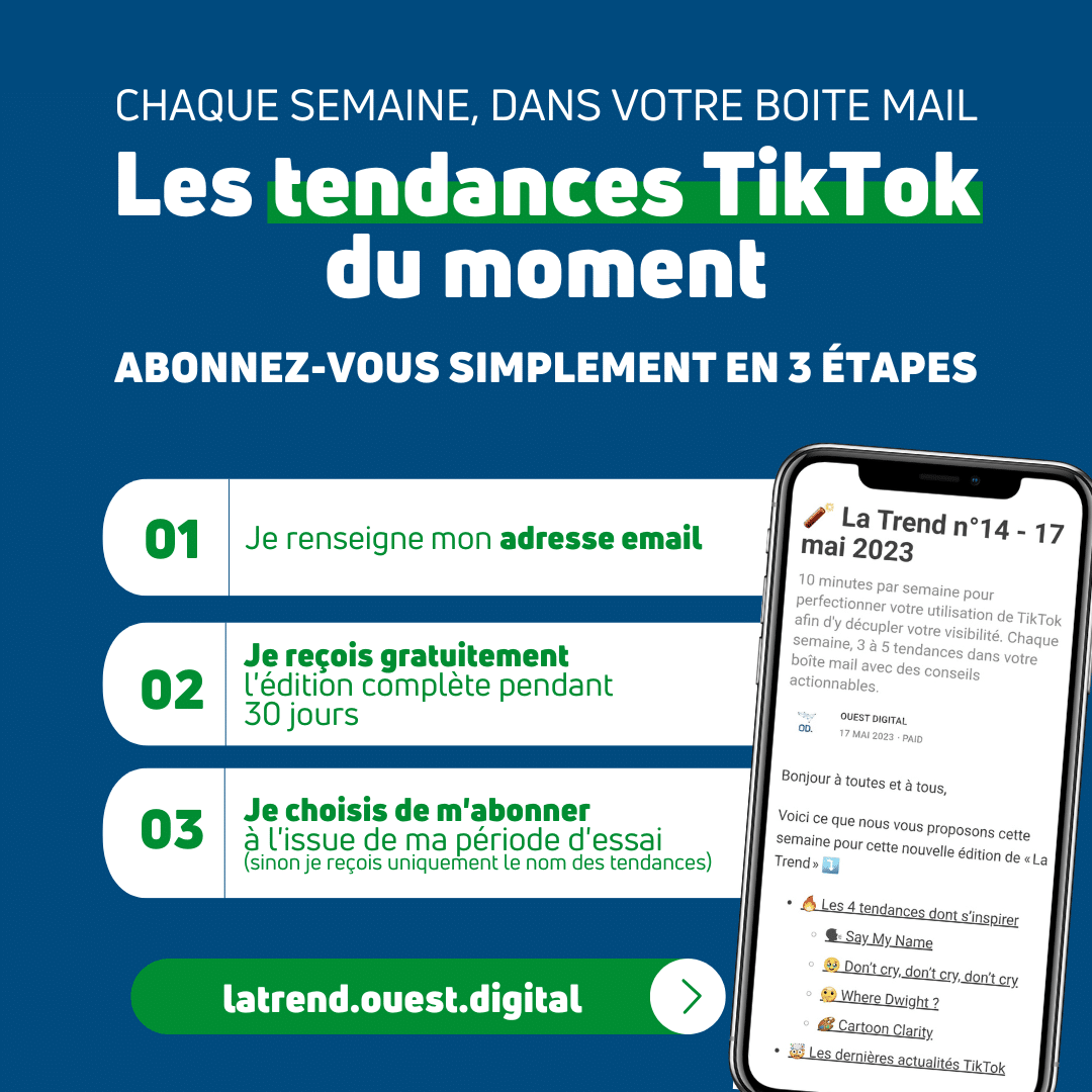 Recevoir gratuitement les tendances TikTok de la semaine