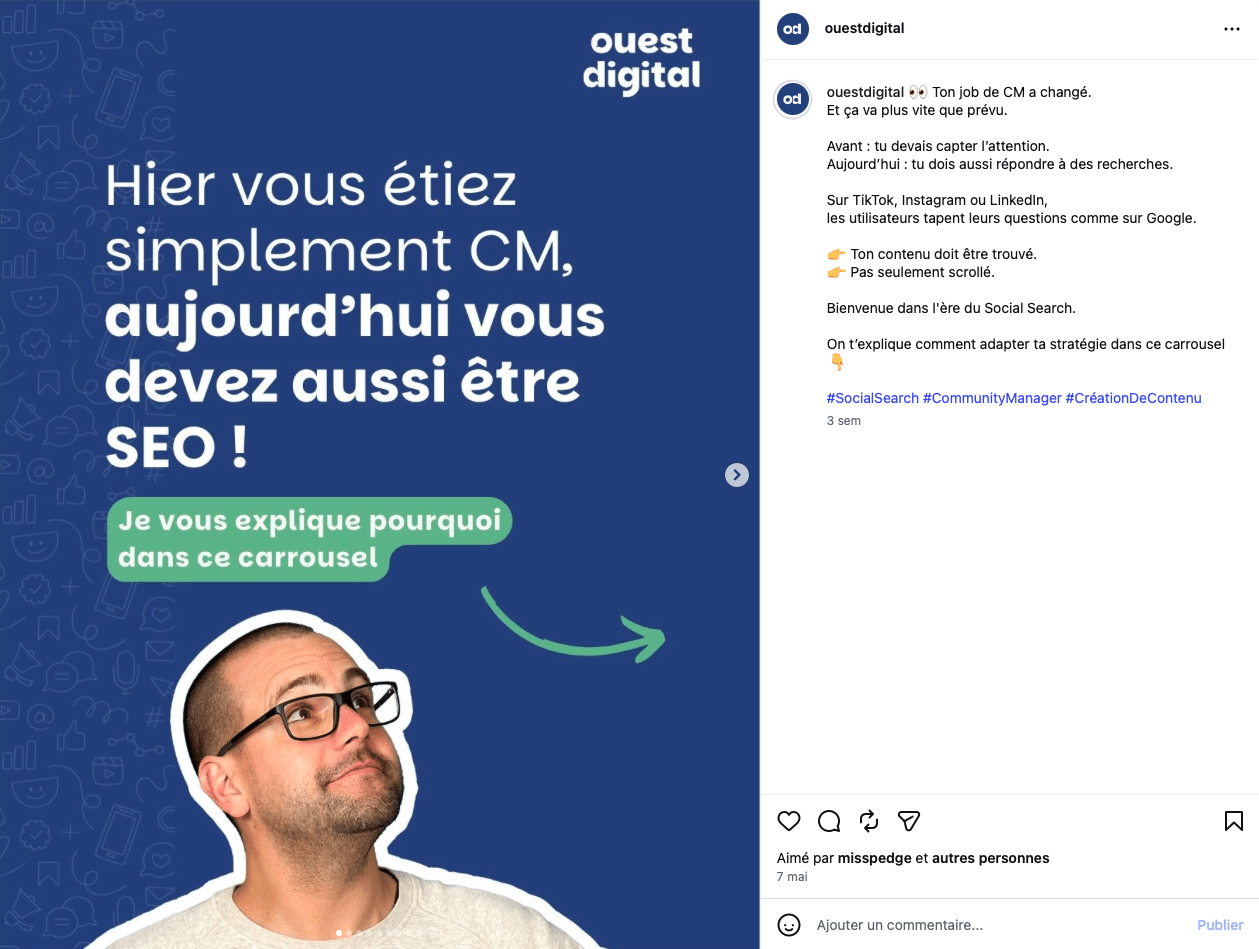 Carrousel Instagram â Ouest Digital